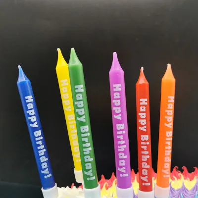 rainbow Happy Birthday Cake Candles