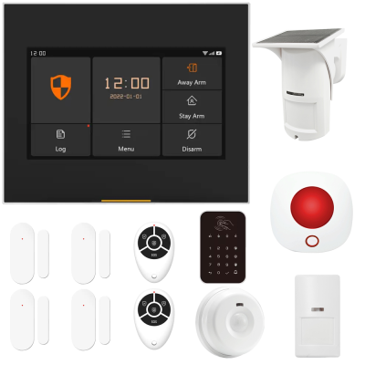 Home Security System Wireless Alarm Kit With Wireless Touch Screen Keyboard Intruder Alarm System