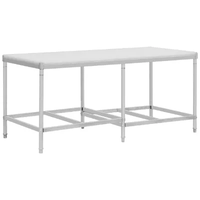 Commercial Kitchen Working Table with Stainless Steel and Plastic Chopping Block Factory Price for Hotel Use