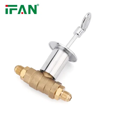 IFAN High Quality Thread Connect Press Fitting Gas Stove Valve Flexibility Use 1/2"-1" Inch PEX Press Gas Valve