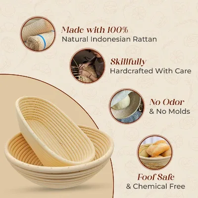 Sauerteig Werkzeug 6 Zoll Banneton Baeckerei Utensils Backen Spatel Backzubehoer Bamboo Banenton Korb Kanada Abdeckungen Double