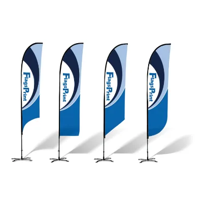 Free Samples Custom Print Soccer Roadside Outdoor Promotional Solid Orange Advertising Flying Banners Feather Flag