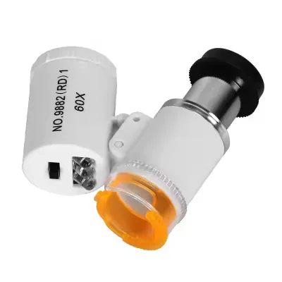 Multi-function 60x LED Warm White Light UV Microscope Portable Magnifying Glass for Inspection