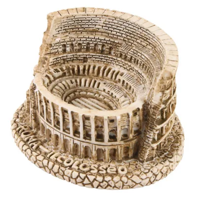 Roman Colosseum Sculpture Modern Art Vintage Building Statue Resin Crafts Psychological Sand Table Bookshelf Decoration