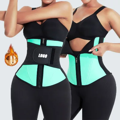For HEXIN Custom Logo Double Belt Neoprene Waist Trainer Plus Size Breathable Thin Trainer with Private Label