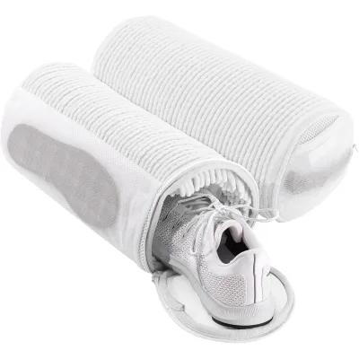 CF 2 Pockets Shoe Washing Machine Bag Home Dorm Travel Wash Laces Insoles Socks All-in-One Shoe Laundry Bag for Washer Dryer
