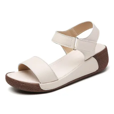 Women's Lightweight Hard-Wearing Summer Wedge Sandals Outdoor Beach Shoes with Rubber Insole Sandals for Women and Ladies