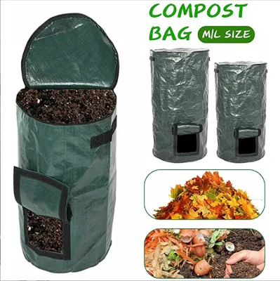 Compostable Bags - Compost Trash Bags & Garbage Bags,Material, with Handles, Compost Bin Bags for Home Garden Composting