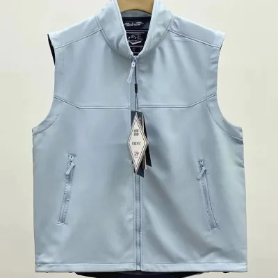 America Cross Border Outdoor Couple Jacket Stand Collar Windproof Vest Waterproof Soft Shell Fleece-lined Warm Leisure Vest