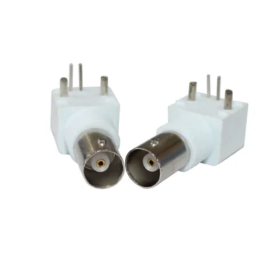 CHAOYI RF Connector PCB Mount BNC Coaxial Connector Female BNC-KWE White Glue Coaxial Connector for DVR Video Player