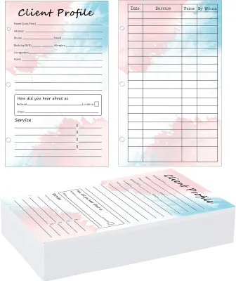 Customer Information Card Client Profile Client Conta Ct Profile Record Cards for Nail Hair Salon Spa Hai Rdresser Supplier