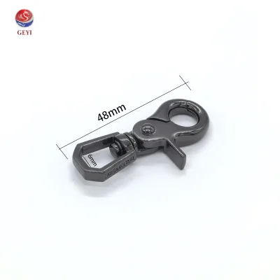 Bag Accessories Spring Metal Hooks Gunmetal Custom logo Design Buckle Clip Swivel Snap Hook for Purse Chains