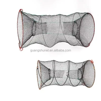 Pvc-coated Steel Wire Crab Trap Folding Plastic Green Crab Lobster Trap Aquaculture Trap