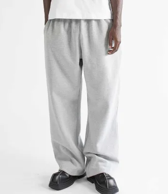 OEM Unisex 100% Cotton French Terry Mid Eco-Friendly Casual Style Straight Leg Oversized Loose Fit Midweight Soft Sweatpants