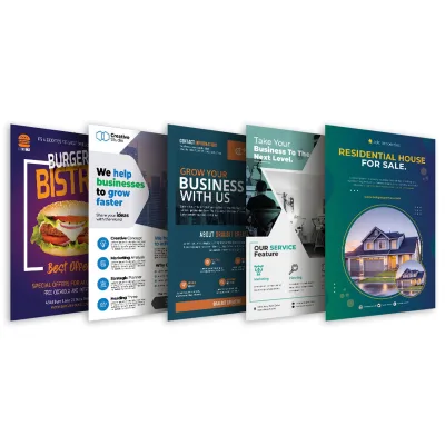 Customized Print Flyers A5 A6 130gms Paper Printed Poster Color Advertising Flyer Poster