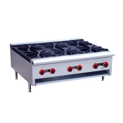 6 burner Gas Stoves Countertop Hot Plate Western Kitchen Range Cooktop Gas Cooker