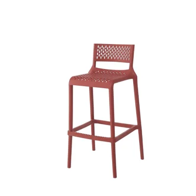 Designer-designed Plastic Air Chair Outdoor Waterproof High-Back Mesh Dining Chair & Casual Bar Stool with Stackable Storage