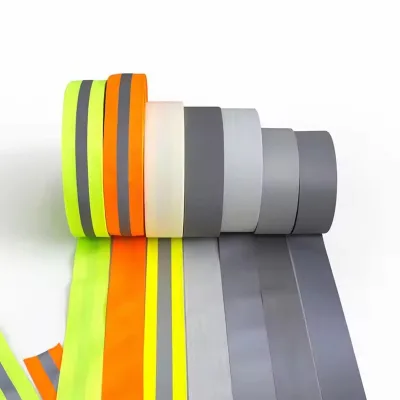 High Brightness TC Reflective Fabric Strips Tapes for Sportswear Sanitation Workwear