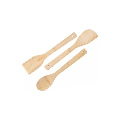 Wholesale Non Stick Cooking Accessories Solid Slotted Spoon Turner Spatula Bamboo Kitchen Utensils Set