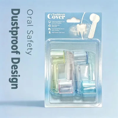 Wholesale 4-pack Toothbrush Heads Dustproof Cover Tooth Brush Head Plastic Protective Replacement Heads Cover Cap Daily Use