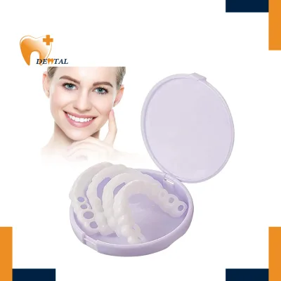 Instant Teeth Whitening Temporary False Braces Upper Lower Artificial Resin Dentures Smile Makeover Comfort Fit Home Commercial