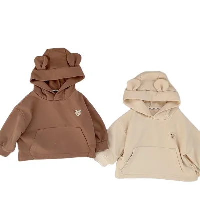 Baby Clothes Kids' Top Winter Boys Girls Hooded Fleece Sweater Animal Pullover Cute Organic Cotton Baby Hoodies