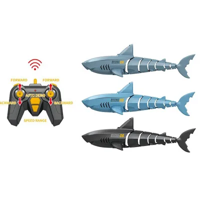 2023 Wholesale Popular 2.4G Simulation RC Shark Boat Swimming Pool Fish Animal Kids Remote Control Shark