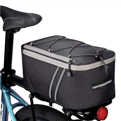Adjustable Cord Travel Outdoor Rear Bike Rack Bag Waterproof Bicycle Ebike Saddle Bag Rain Cover Pannier