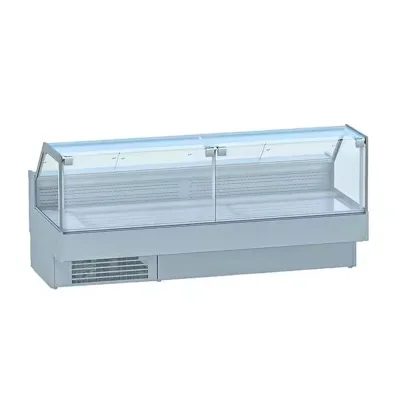 New Design Butcher Shop Meat Display Open Chiller Deli Food Display Freezer Cabinet