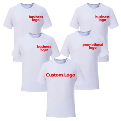 Sublimation Shirts 100% Polyester Casual Business Advertising Promotional Custom Logo Breathable Anti-Wrinkle Blank T-shirt