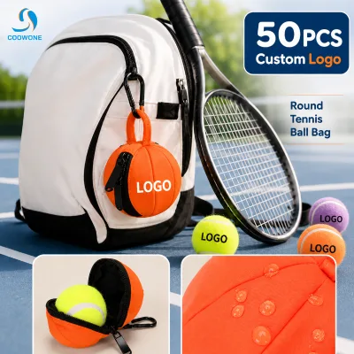 Waterproof 7cm 9cm Nylon Dog Tennis Ball Holder with Zipper Pocket and Handle Luxury Tennis Ball Bag Pet Supplies