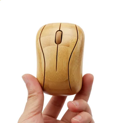 Factory Price Bamboo Rechargeable Silent Usb Wireless Mouse with Customizable logo Wireless Mouse for Laptop Tablet Computer