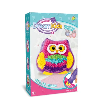 DIY Stuffed Cotton Owl Animal Shape Pillow Children Toy Sewing Kit Art and Craft Set