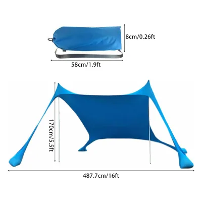 Ultralight Windproof 4 Sandbag Anchors Beach Sunshade Canopy Tent