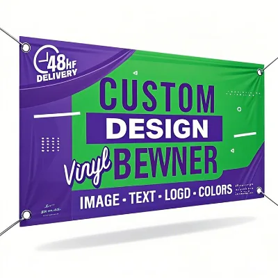 Custom UV Printed Portable Outdoor Hanging Banner Big Size Sport Event Advertising Fence Cover High Visibility Banner