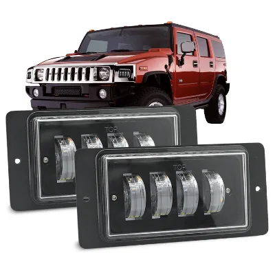 OEM 4*4 Car Driving Led Fog Lights 12v 24v 6x4 4x6 Rectangle Headlight with DRL 4x6" 40w 4 Inch Led Fog Light