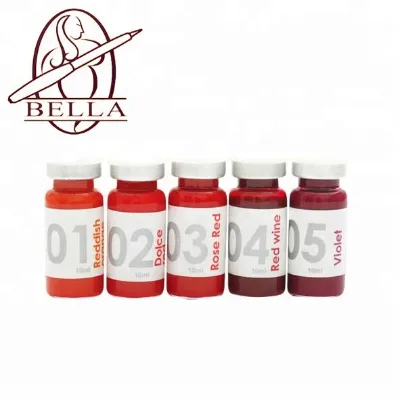 Permanent Microblading Ink for Eyebrows & Lips-EU Certified Safety Ingredient 24 Colors Bella Brand