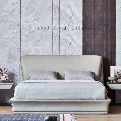 High-end Bedroom Furniture Double king Size Beds Modern Leather Bed