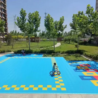 Basketball Sports Flooring for Kindergarten Use Interlocking Design Elastic Suspended System Shock Absorption Waterproof