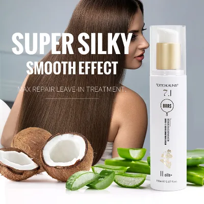 Bond Smoother Organic Herbal Leave-in Reparative Styling Cream with Anti-Frizz & Heat Protect 2-in-1 Formula