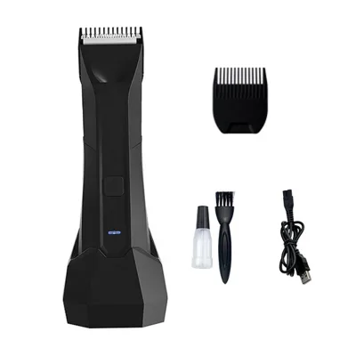 Electric Trimmer Body Shaver Waterproof Replaceable Ceramic Blade Body Hair Trimmer for Men