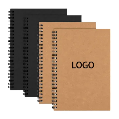 Factory Direct Sailing A5 Spiral Diary Ruled Journals Brown Kraft Paper Cover Coil 100 Sheets Gift SL-284
