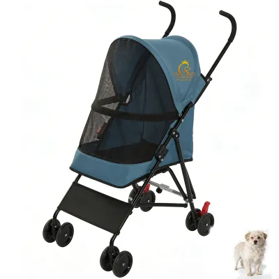 EUR PET New Jogger Umbrella Shaped Stroller Max Loading 15kg Foldable Small Medium Luxury Pet Stroller