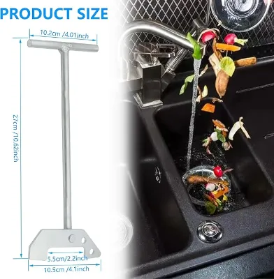 Garbage Disposer Unjamming Wrench Compatible for Moen Garbage Disposals,Removes Kitchen Sink Clogs and Clutter Above the Sink