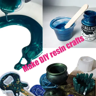 25g 12 Colors Metallic Epoxy Resin Color Paste Set Multi Shade Art Tint Kit for Fluid Art Hand Painting Resin Art Creation