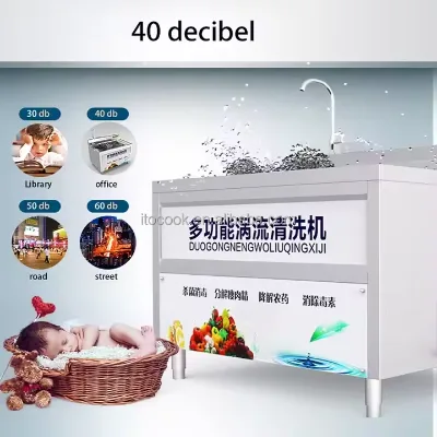 Fully Automatic Vortex Fruit Vegetable Washing Machine Ozone Sterilization Stainless Steel 304 160kg Vegetable/260kg Fruit