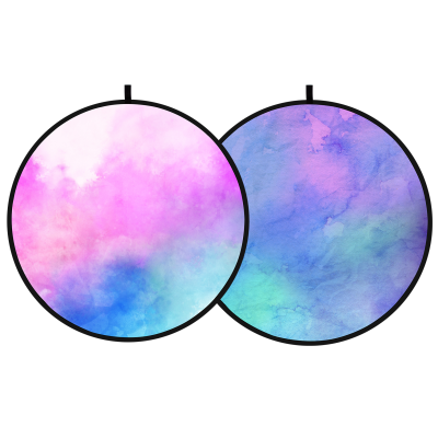 Selens Collapsible Symphony Background 150cm Circle Background Colorful Printed Patterned Backdrop for Photography