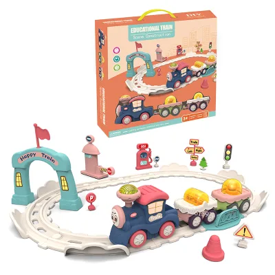 Baby Train Toys Early Education Toys Learning Blocks Electric Train Railway Tracks Building Set