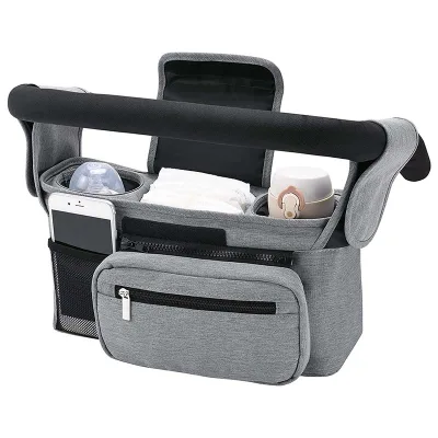 Factory Universal Baby Stroller Organizer Bag Hanging Basket Mummy Storage Diaper Bag Large Capacity Baby Stroller Organizer Bag