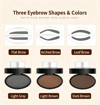 Custom Logo Eyebrow Powder Stamp Waterproof Smudge Proof Long Wear Brow Makeup Beauty Product